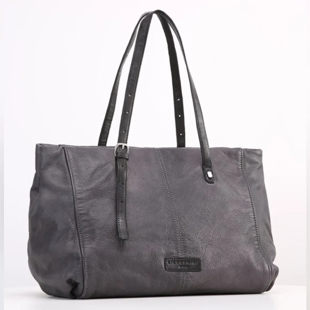 $348 NWT Liebeskind Doba Leather Shoulder Bag Tote - Picture 2 of 11